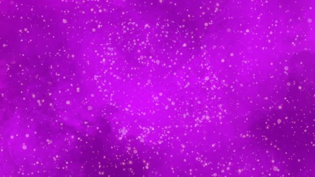 Abstract Christmas purple looped background with snow and fireworks