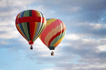 Fototapeta na wymiar hot air balloons in the sky during sunrise