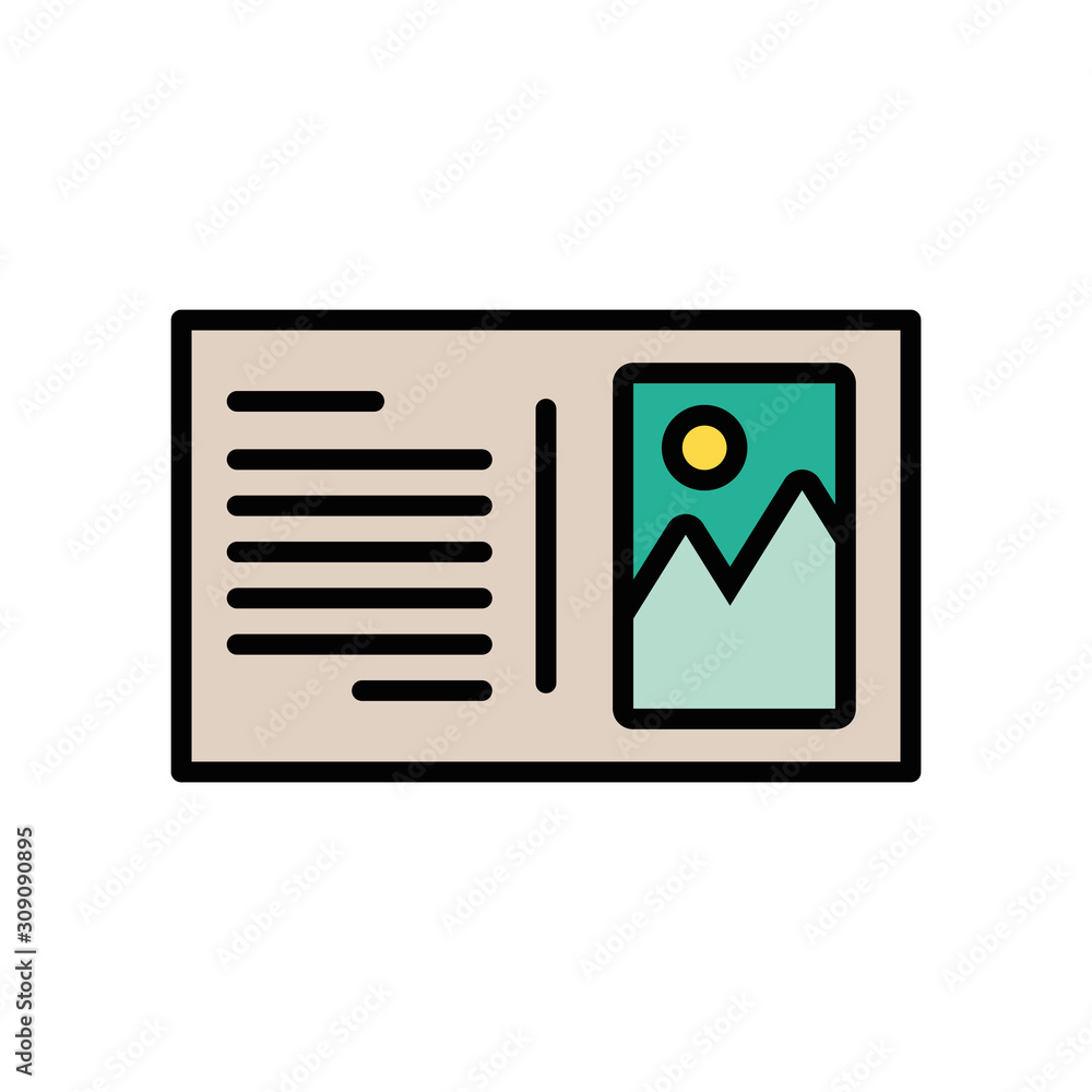 Poster document file paper with picture