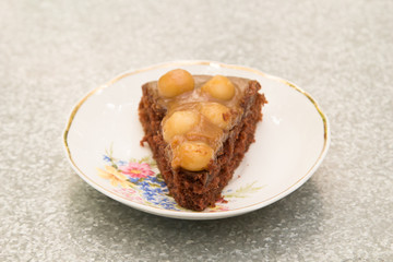 Piece of Homemade Macadamia Cake