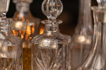 Obraz na płótnie Canvas decanter of vodka