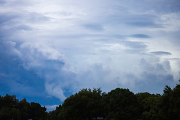 Stormy, ominous, threatening skies 