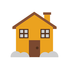 happy merry christmas house with winter storm