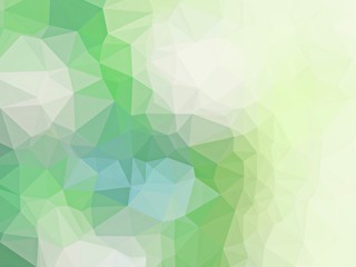 Obraz premium Beautiful light green polygonal mosaic background. Modern, Creative style. Copy space for any text design.