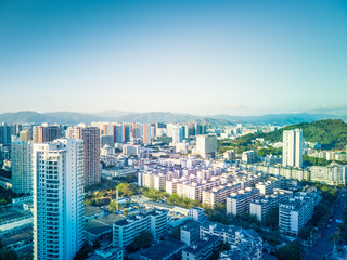 Obraz premium Sanya skyline at sundown