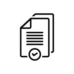 Obraz premium Black line icon for proper 