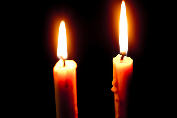 Candles that shine in the dark