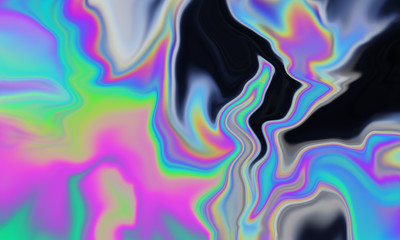 Iridescent rainbow abstract liquid marbeled background texture