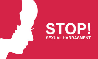 Fototapeta na wymiar stop sexual harrasment for women