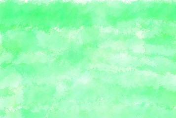 Green watercolor on white background. Gradient. Beautiful art design for advertising, brochure card or web. Hand painting. Copy space for any text design.