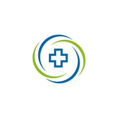 Medical and health care icon logo design vector template