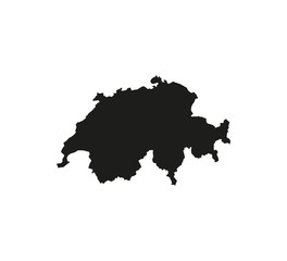 Switzerland map on white background. Vector illustration.