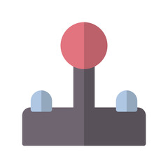 Icon joystick in flat style. vector illustration and editable stroke. Isolated on white background.