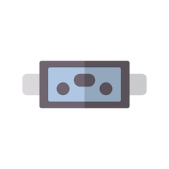 Fototapeta premium Iconvr glasses in flat style. vector illustration and editable stroke. Isolated on white background.