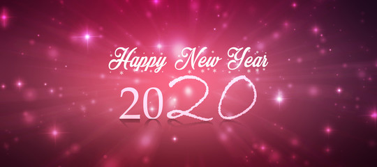 2d illustration 2020 New Year color background