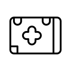 Obraz premium Icon medical in outline style. vector illustration and editable stroke. Isolated on white background.