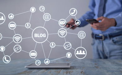 Blog. Social network. Internet, Technology