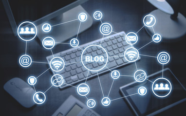 Blog. Social network. Internet, Technology