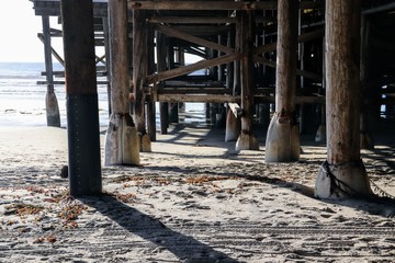 View underneath the Pacific Beach Pier