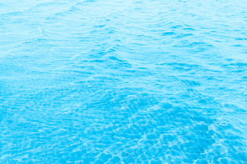 Blue transparent sea water near the beach texture background. clear water surface with slight waves...
