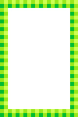 ギンガムチェック柄 縦フレーム