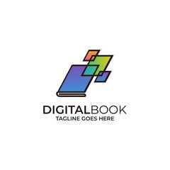 Digital Book Design Illustration Vector Template