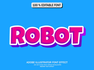 Modern 3D font and alphabet, font effect, editable font