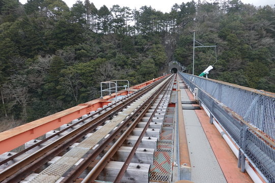 Pictures along Oigawa railway (Japanese local railway)