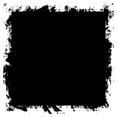 Grunge background black rectangular isolated on white background