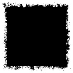 Grunge background black rectangular isolated on white background