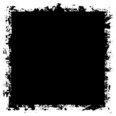 Grunge background black rectangular isolated on white background