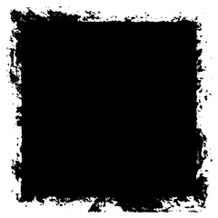 Grunge background black rectangular isolated on white background