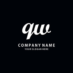 Initial QW white color logo template 