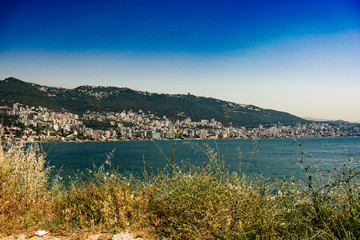 Panorama of Jounieh bay in Lebanon