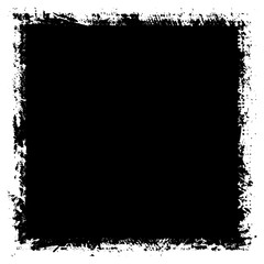 Grunge background black rectangular isolated on white background