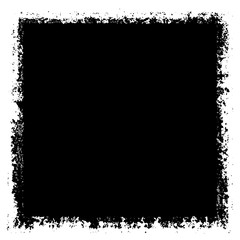 Grunge background black rectangular isolated on white background