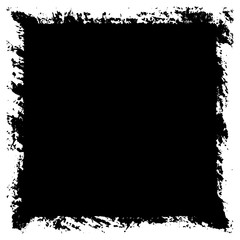 Grunge background black rectangular isolated on white background