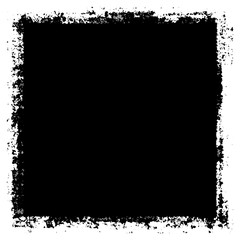 Grunge background black rectangular isolated on white background