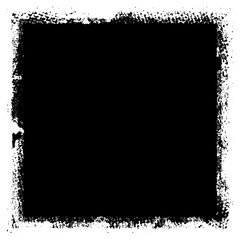 Grunge background black rectangular isolated on white background