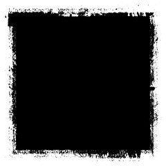 Grunge background black rectangular isolated on white background