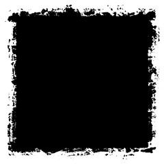 Obraz premium Grunge background black rectangular isolated on white background