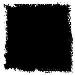 Grunge background black rectangular isolated on white background