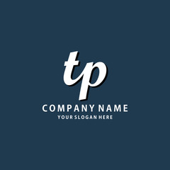 Initial TP white color logo template 