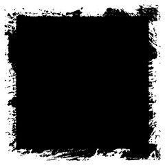 Grunge background black rectangular isolated on white background