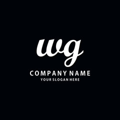 Initial WG white color logo template 