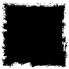 Obraz premium Grunge background black rectangular isolated on white background