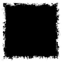 Grunge background black rectangular isolated on white background