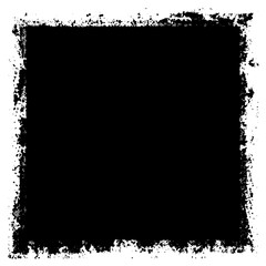 Grunge background black rectangular isolated on white background