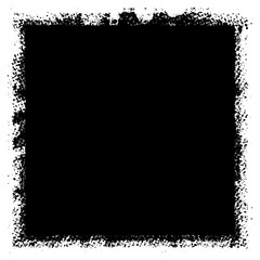 Grunge background black rectangular isolated on white background