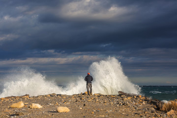 Wave in storm